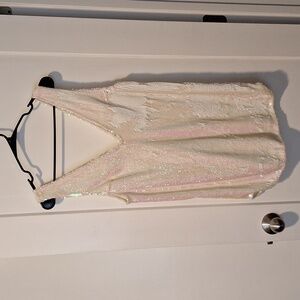 Free people iridescent sequin top/dress sz m